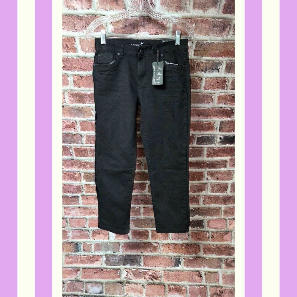 Steves Jeans 12 | Black Slim‎ Fit Stretch Denim High Rise Y2K Streetwear Chic
